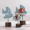 Cute resin fish living room decor