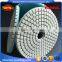 3" 100# diamond polishing pads hook and loop flexible marble granite concrete stone wet dry grinding floor disc