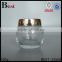 special products cosmetic cream big 150ml glass jar clear bulb shaped glass jar with shiny gold lid