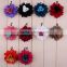 popular cute fabric flower clip for kids hair accessories