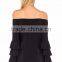 multi layers ruffle long sleeve off shoulder top women stylish designer tops