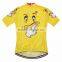 OEM sports wear factory bright yellow lovely Comics cycling jersey mens