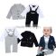 Handsome Gray Black Boys Clothing Suits Kids Party Wear Dresses