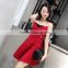 Z&M Women's 2017 sex babydoll dress taobao dress evening dress red short