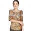 Womens sequin paillette detail golden hot gilrs tight shirt