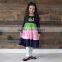 wholesale cute children boutique dress for fall little gril red ruffle dress