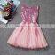 In stock golden sparkle ivory flower girl party wear western dress M5070450