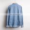 Ladies enzyme wash denim shirt long sleeve custom cotton shirt women