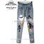 2016 Baiyimo Casual Women Embroid Plus Size Denim Jeans