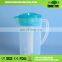 Bpa Free Colorful Plastic Cold Water Kettle Jugs With Meansure Scale Line And Lid