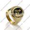 2017 new fashion stainless steel ring masonic gold plated men