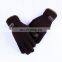 A027 Mens womens Winter Thick Black Knit Gloves with Warm Wool Lining Telefingers gloves