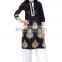 Beautiful Embroidered Black Color Madrian Collared Knee Length net kurti designs Lady kurti Jaipur India