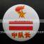 professional factory made custom 4C printing logo tin plate metal round pin badge