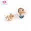 Hot sale crystal button brooch animal shape rhinestone high quality pin copper