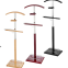 Stainless Steel Base  High-Grade Beech Wooden Coat Rack Stand