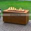 China supplier corten steel metal large square fire pit designs outdoor
