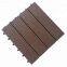 cheap price chocolate and reddish brown hollow decking 300 x 300 wood fiber+HDPE engineered flooring WPC DIY interlock deck tile