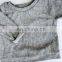 Unisex solid color top and bloomer sets knit towelling cotton baby sets