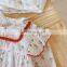2020 Autumn Girl Baby Korean Floral Flying Sleeve Lady's Butt Dress