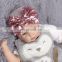 Newborn beanie with sequin Bowknot Baby Cute caps Bonnet Photography Props 0-3m