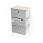 Customized 5L-402 Wholesale Fabric Printing Drawer Dresser Storage Tower 3 Drawers Vertical Chest Home Furniture