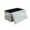 High quality bedroom furniture ottoman PVC fabric leather  storage ottoman bench