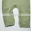 Plain Dyed Green Snap Crotch Ribbed Cozy Baby Bodysuit Romper Autumn