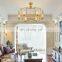 Decorative Contemporary luxury decorative Gold Metal frame Chandelier Pendant Lamp