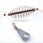 Hot sale barbed fish hook spring string hook  fishing set new rocky rod bait cage Pesca