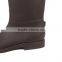 Stitching upper woman low heel boots high rain boots with side buckle