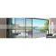 Aluminum Black Frame Barn Door Glass Sliding