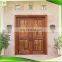 Modern solid core double security wood front doors design french black entry exterior door