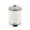 High quality 5L stainless steel waste bin white color home kitchen office lilving room bathroom pedal bin with soft closing