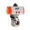 OEM DN25 1inch  AC220V Stainless Steel 2 Way Tri-clamp Sanitary Pneumatic Butterfly Valve