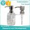 Custom Wholesale Metal Foam Soap Pump Bottles, Liquid Lotion Pumps For Dispenser, Metal Soap Pump Dispenser With Lid Glass Jar
