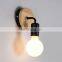 110V 220V Wood Wall LED Lamp Wooden Sconce For Home E27 Wall Lighting Fixture