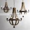 American retro old wrought iron chandelier simple personality bedroom study lamp
