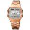 Latest luxury design good quality unisex wristwatch fashion brand Skmei 1808 rose gold stainless steel digital watch