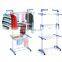 Wing-shaped shelf balcony free perforation drying rack three-layer towel rack floor-to-ceiling indoor and outdoor clothes rail