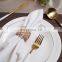 Rustic straw napkin rings in oval shape Cheap Wholesale Tableware set water hyacinth napkin holder rings wovenmade in Vietnam