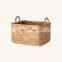 Hottest selling Water Hyacinth Storage Basket Woven Natural Basket With Handle vietnam cheap wholesale