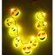 Promotion New Design Creative Flashing Necklaces LED Light Up Jumbo Emotion Face Necklace Party Supplies Weekday