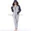 2015 OEM summer jumpsuits Color matching fleeces ladies conjoined pajamas