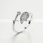 Adjustable Rose Gold Leaf shaped engagement Ring