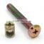 barrel bolt nut M6 bzp slotted cross for furniture