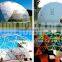 Geometric dome big steel event dome tent luxury outdoor zelte 6x6m winter tent luxury resort tent with factory price