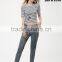 New Wholesale Washed fashion knitted tall women's fancy denim jeans ladies sex jeans women's fashion butt lifting skinny jeans