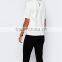 bouncy plain short sleeve O-collar casual blouse with pleated ornament for women OEM service