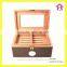 High Quality Wooden cigarette case with Glass Lid Cigar Humidor